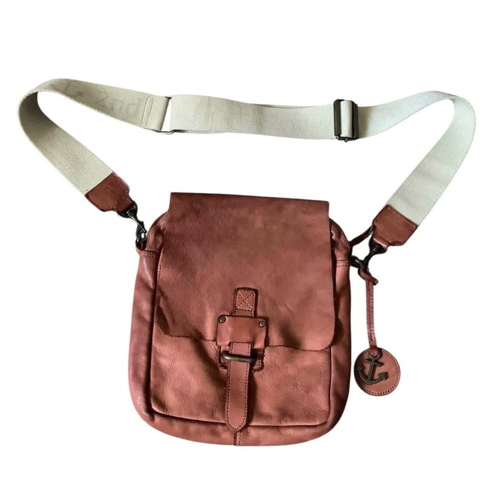 Harbour 2nd Crossbody Bag Womens Cognac Brown Leather Messenger Nautical Boho